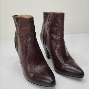 Frye Dark Brown Leather Booties